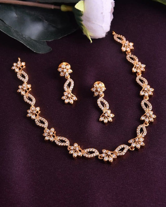 Elegant Gold Plated Necklace Set - Supermacchi